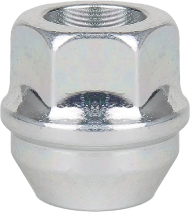 Zinc-plated open-end lug nut